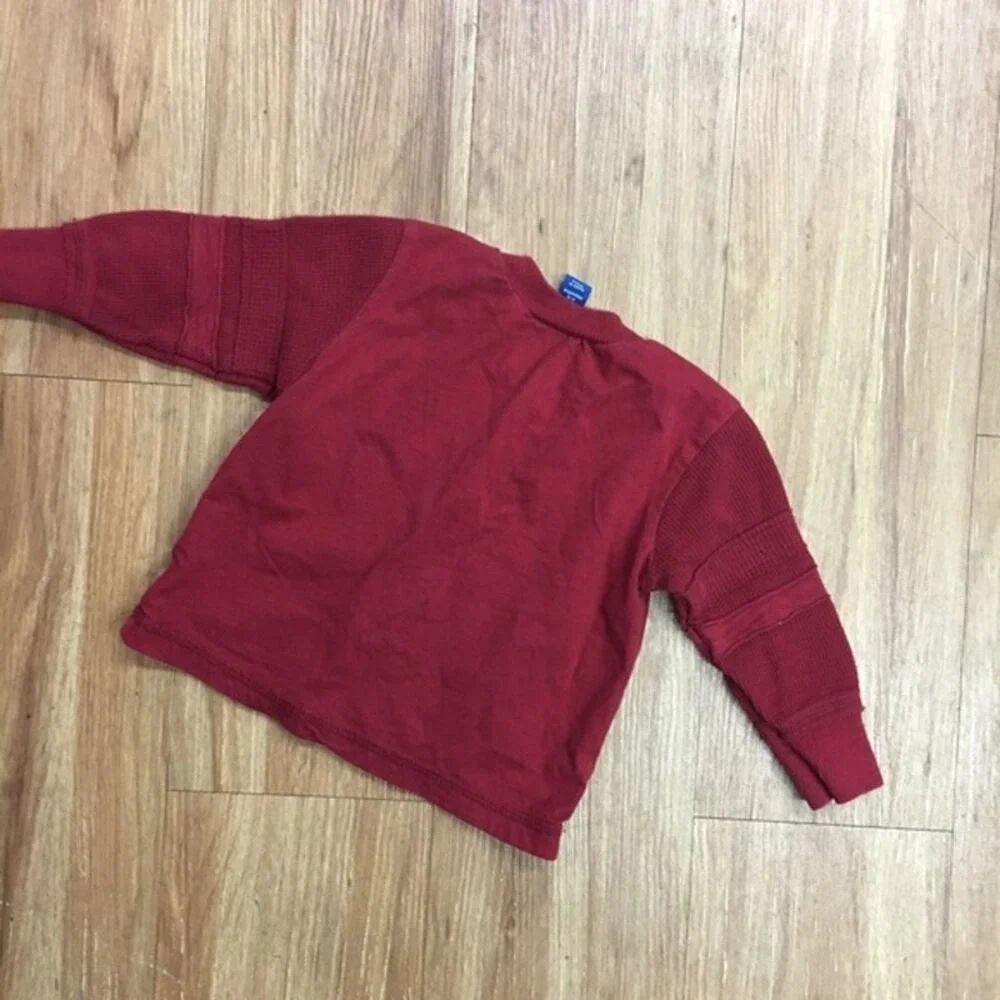 naartjie Boys Sweatshirt Size 3-6 Months Red 57 Top Thermal Layered Vintage Look
